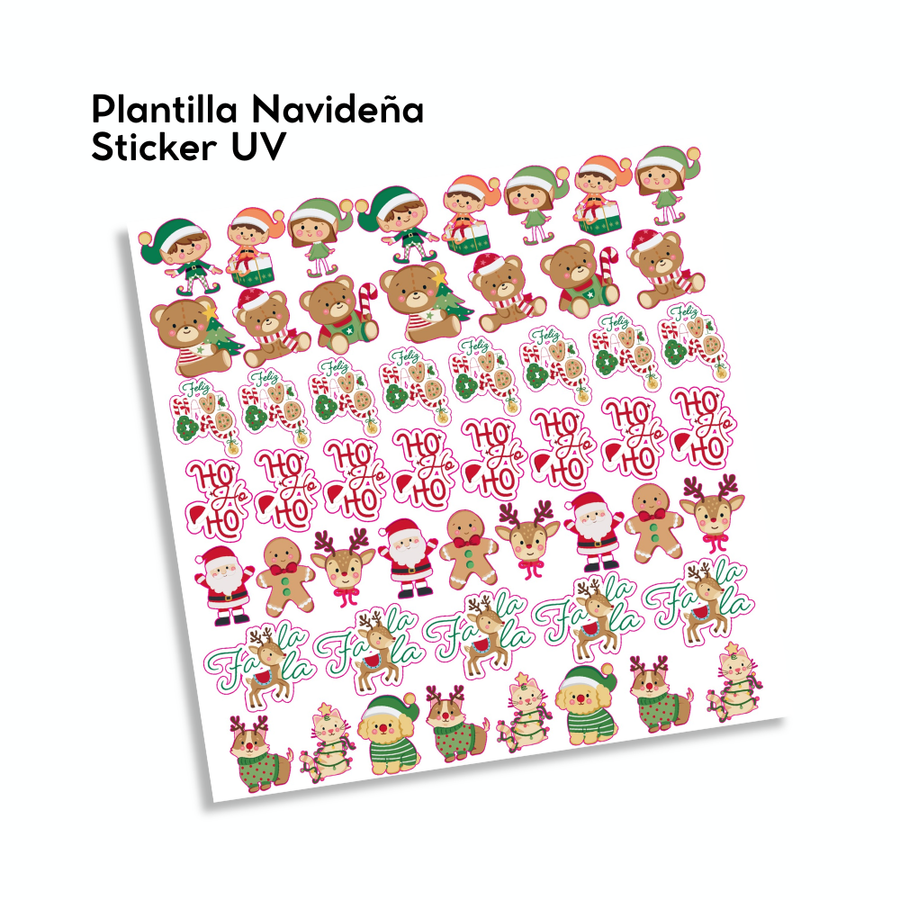 Plantilla Stickers Navidad