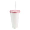 Vaso Fiesta Star  Blanco T/Rosa Gold